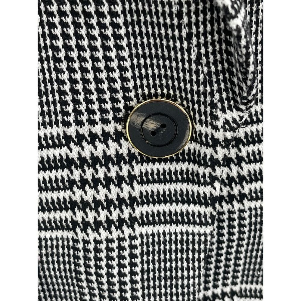 Elie Tahari Blazer Women's Size 6 Houndstooth Black White - Picture 4 of 14